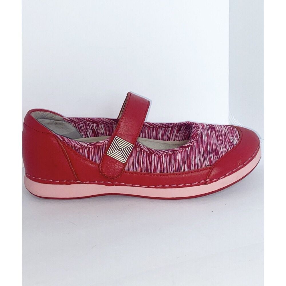 Alegria Shoes Red Mary Jane Slip On Sneaker Stretch Comfort Cushion Y2K 35/5-5.5 - Picture 10 of 15